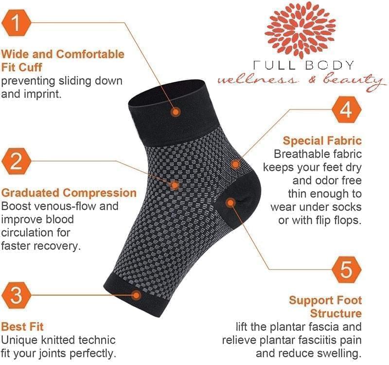 Foot & Ankle Compression Socks - Anti-fatigue compression socks.